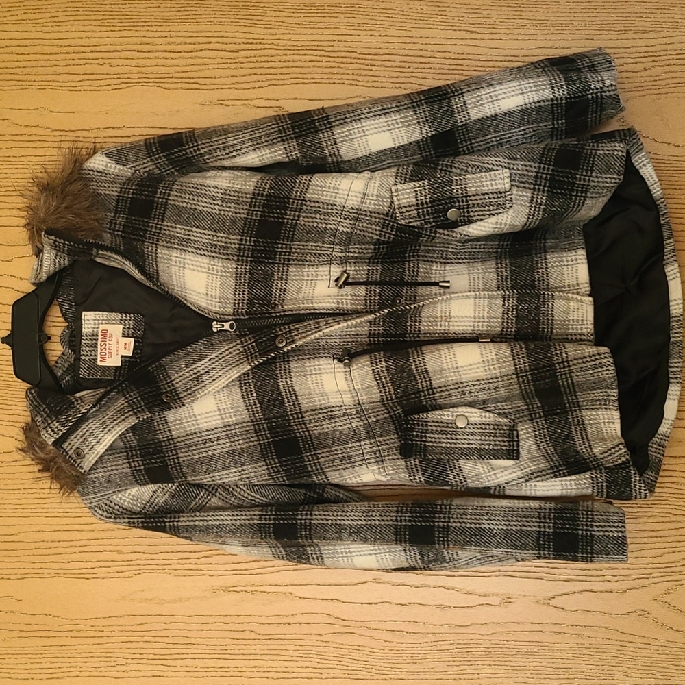 Mossimo Plaid Hooded Jacket